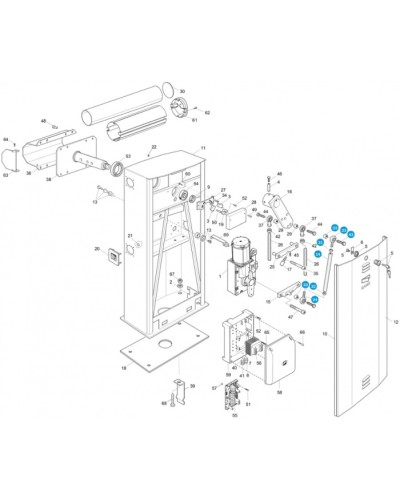 Вал деблокиратора Came 119RIG051 в Пскове Запчасти для шлагбаумов и автоматики Pintop.ru