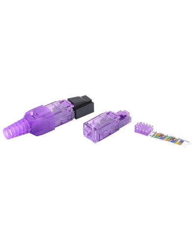 Разъем RJ-45 8P8C Hyperline PLUD-8P8C-S-C6-VL в Пскове Коннекторы и разъемы Pintop.ru