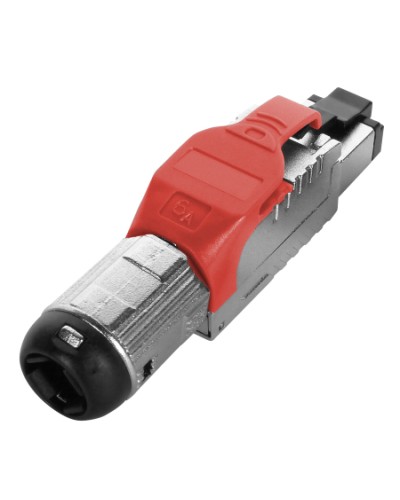 Разъем полевой оконцовки RJ-45 Hyperline (PLUE-8P8C-S-C6A-SH-RD) в Пскове Коннекторы Pintop.ru