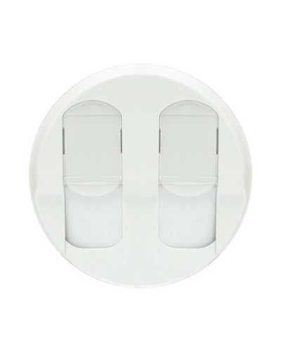 Лицевая панель для розеток 2хRJ45 белый Celiane Legrand 068252 в Пскове Аксессуары для кабель-канала Pintop.ru