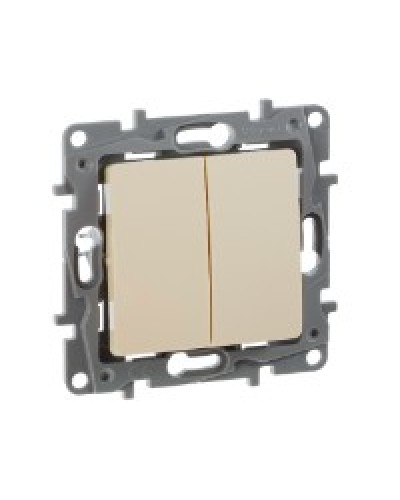 Переключатель двухклавишный 10AX Plus Legrand 672312 в Пскове Аксессуары для кабель-канала Pintop.ru