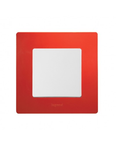 Рамка 1 пост Etika красный Legrand 672531 в Пскове Аксессуары для кабель-канала Pintop.ru