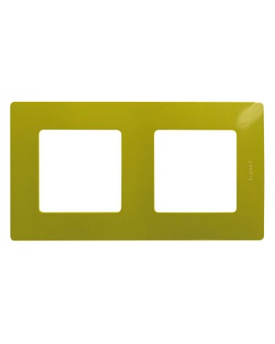 Рамка 2 поста Etika зеленый папоротник Legrand 672542 в Пскове Аксессуары для кабель-канала Pintop.ru