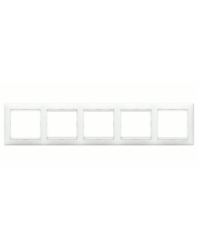 Рамка 5 постов горизонтальный монтаж белый Valena Legrand 774455 в Пскове Аксессуары для кабель-канала Pintop.ru